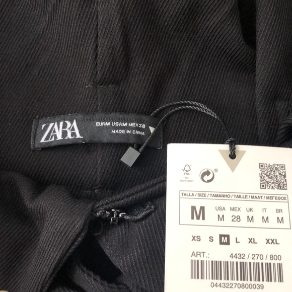 NWT Zara High Waisted Paperbag Shorts With Ties - Picture 8 of 10